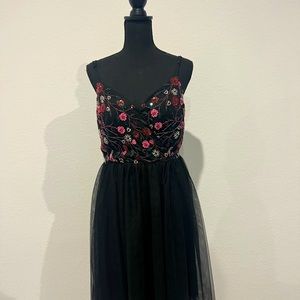 Black floral dress